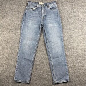 Everlane Original Cheeky Jeans Womens 27 Light Wash High Rise Straight Crop